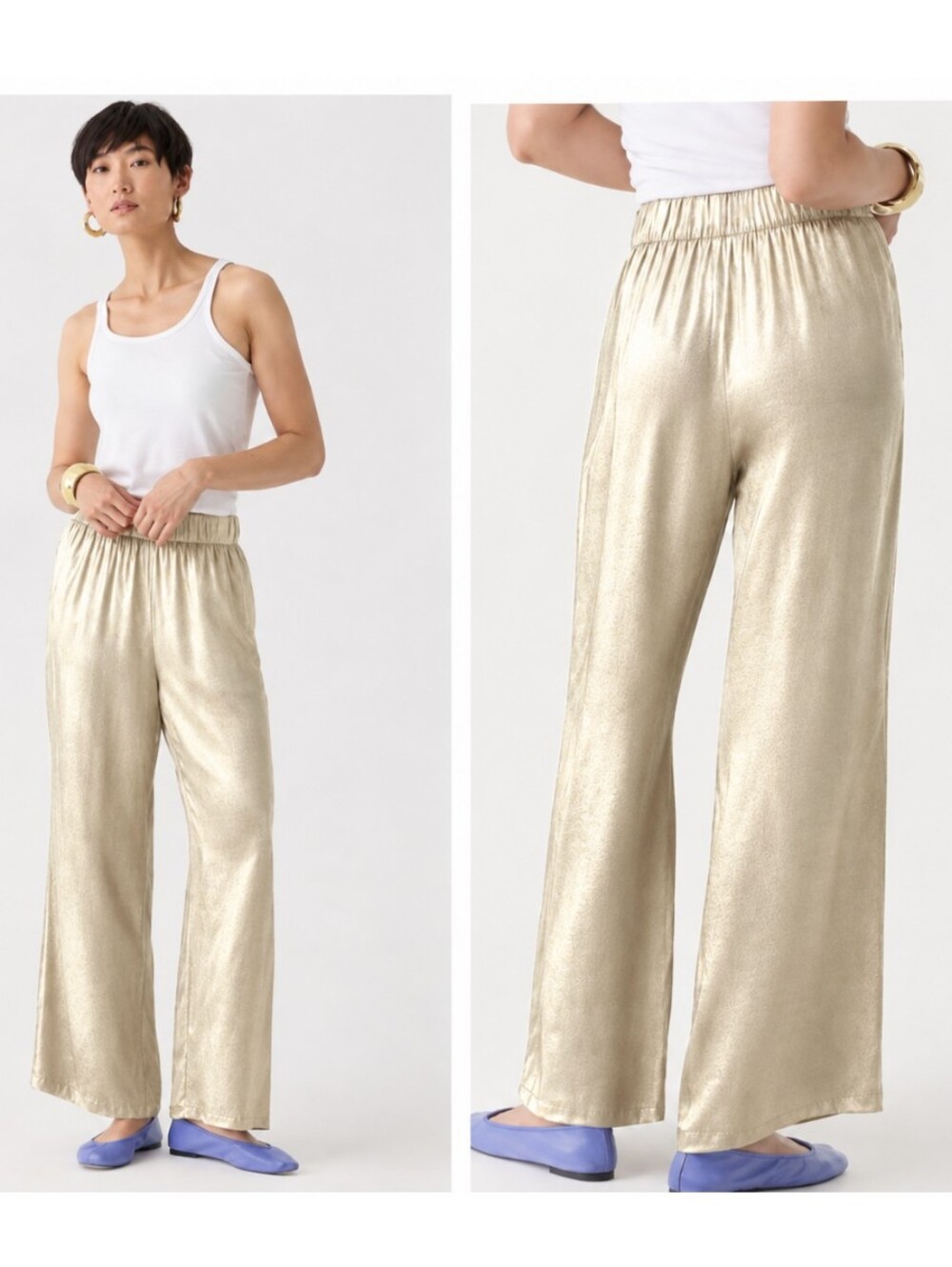 Like New JCREW Astrid Wide-leg Pant Luster Crepe Buff Clay 2 Worn 1x!